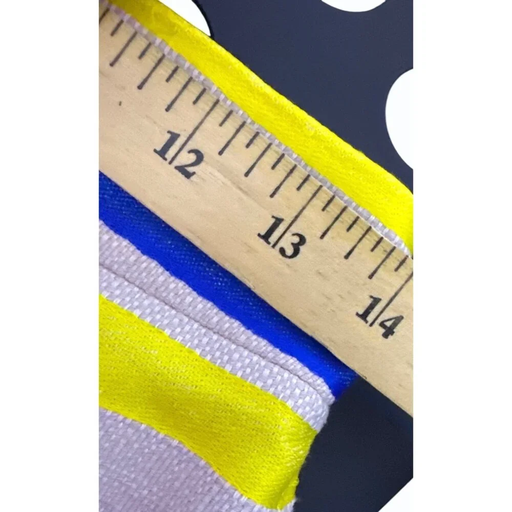 J‎ Crew Striped Cotton Pencil Skirt With Fringe Hem Size 4 Preppy Primary Colors